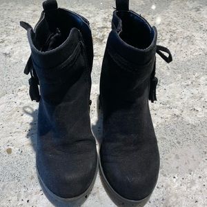 Justice black booties!